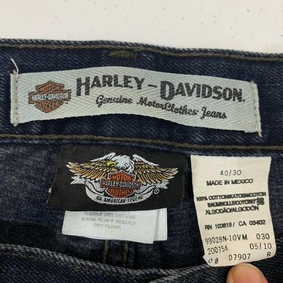 Vintage 90s Harley Davidson Jean Pants Straight Leg 40x32 (check measurements) - Picture 2 of 5